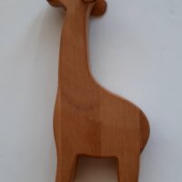 фигурка-играчка - дървен жираф , снимка 1 - Фигурки - 30384745