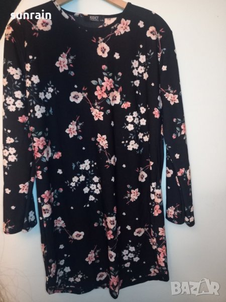 черна рокля на цветя, снимка 1