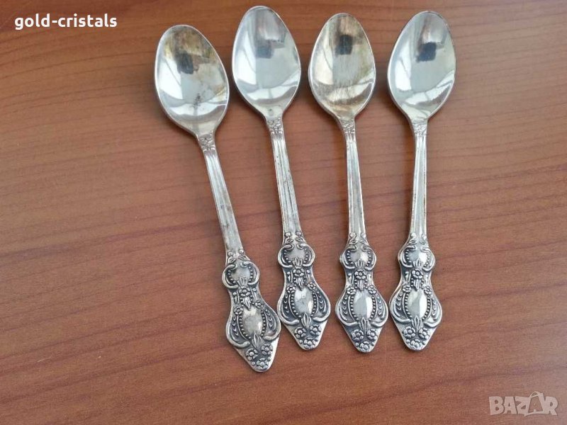 Руски посребрени лъжички за кафе мнц, снимка 1