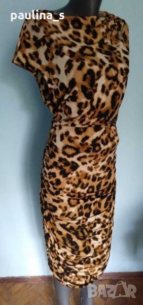 Изумителна рокля "Empire" / голям размер / леопардов принт, снимка 1