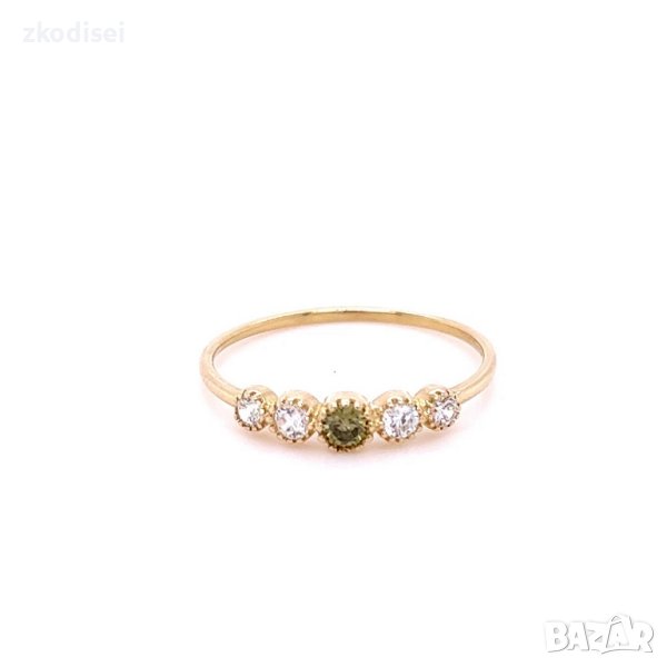 Златен дамски пръстен 0,93гр. размер:54 14кр. проба:585 модел:22037-2, снимка 1