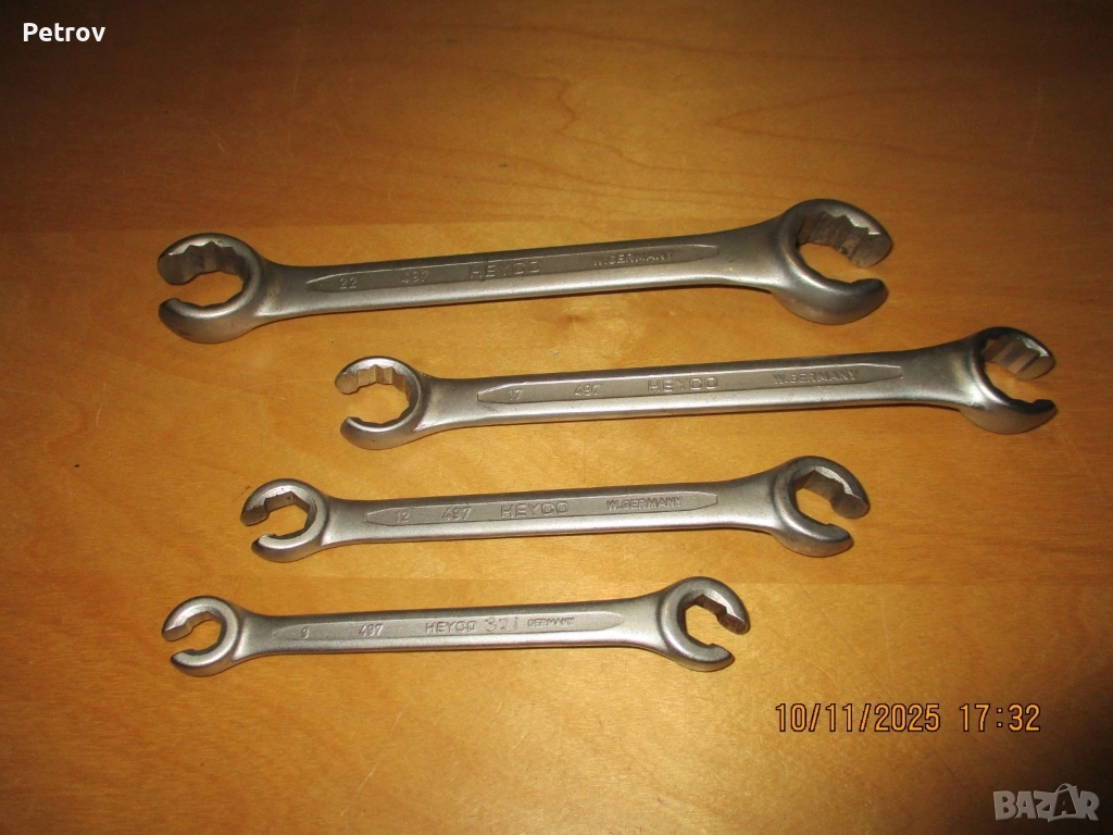 HEYCO No.497 - MADE IN GERMANY - 4 броя : 9 - 24 mm ЧИСТО НОВИ ПРОФЕСИОНАЛНИ Ключове за маркучи !!!!, снимка 1