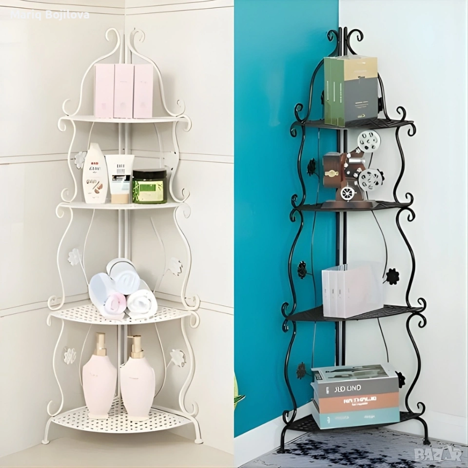 Елегантен ъглов рафт – стилно решение за максимално използване на пространството, снимка 1