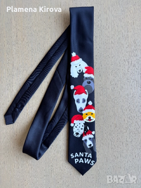 Коледна вратовръзка Santa Paws, снимка 1