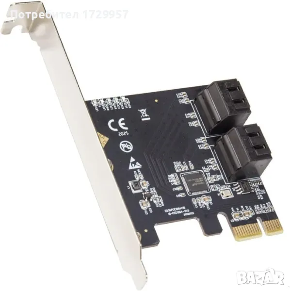 PCIe3.0 to 4 SATA6G Card,IO-PCE1064-4I, снимка 1