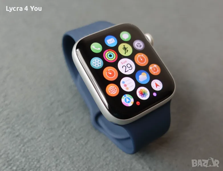 Гаранционен (2г.) смарт часовник Apple Watch SE2 V2, 44mm S/M Storm Blue Sport, снимка 1
