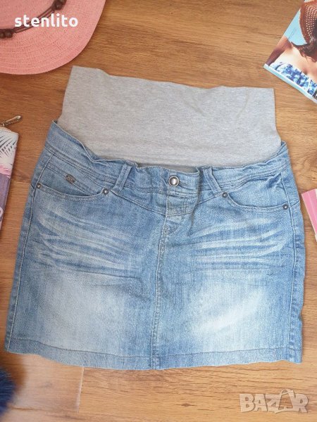 Дънкова пола за бременни Mama Licious  размер М, снимка 1