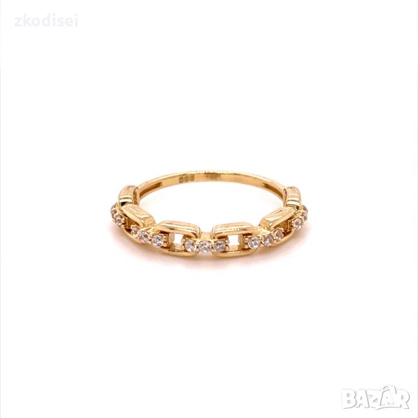 Златен дамски пръстен 2,43гр. размер:57 14кр. проба:585 модел:20063-2, снимка 1