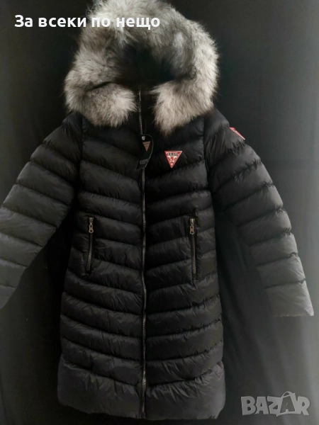 Ликвидация❗️🔥Guess Дамско Дълго Зимно Яке С Естествен Пух От Лисица Гес Код LFS698, снимка 1