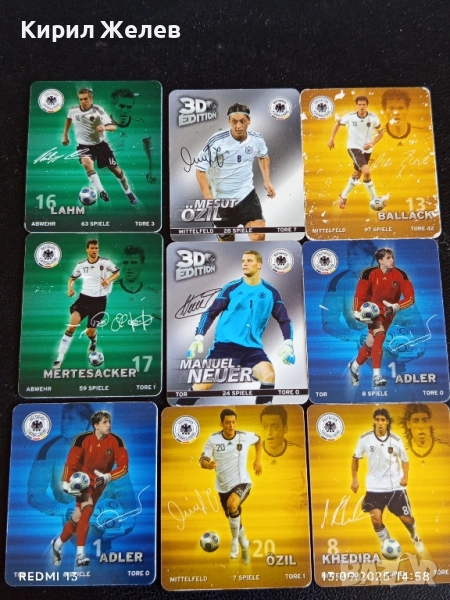 Колекционерски картички на футболисти МЕРТЕЗАКЕР,САМИ КЕДИРА,РЕНЕ АДЛЕР ,НОЙЕР 51016, снимка 1