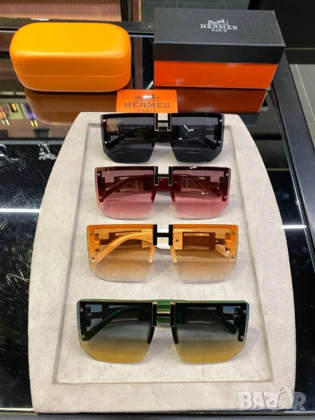 очила с черен обикновен калъф и ув защита bvgari chanel hermes, снимка 1