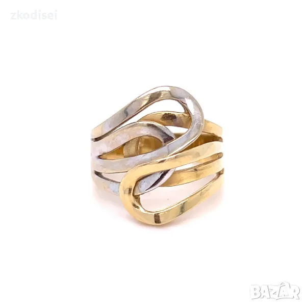 Златен дамски пръстен 6,18гр. размер:54 14кр. проба:585 модел:31751-5, снимка 1