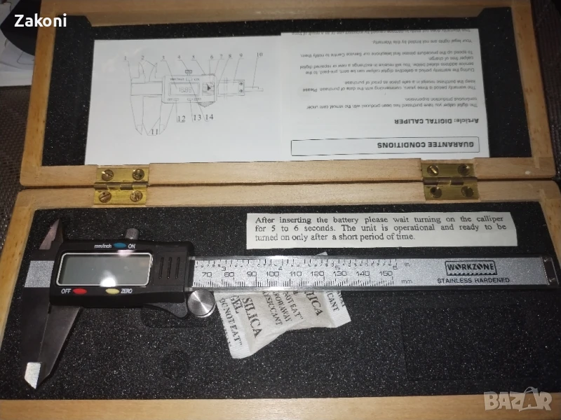 Професионален Цифров Електронен дебеломер(Шублер) 0-150мм, снимка 1