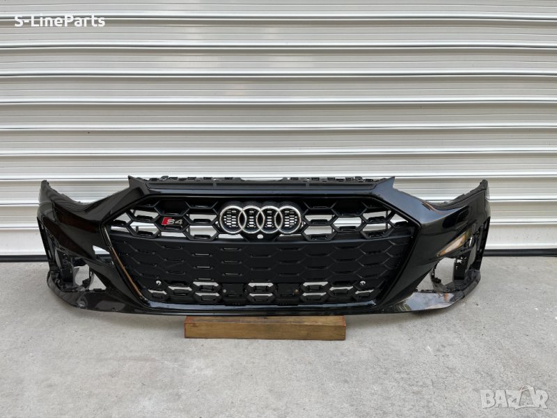 Предна броня с решетка ЧЕРНА S-line Audi S4 B9.5 Facelift Ауди С4 Б9.5, снимка 1