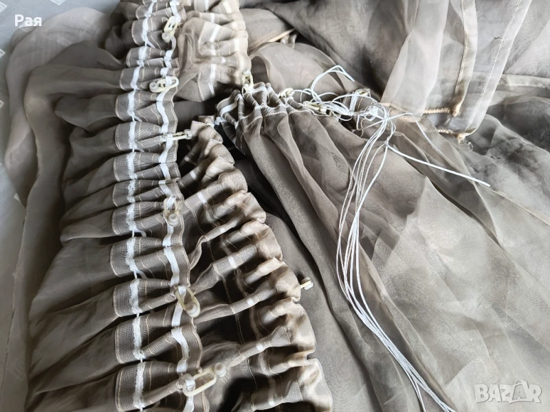 Тънко перде / завеса органза 3 броя , снимка 1