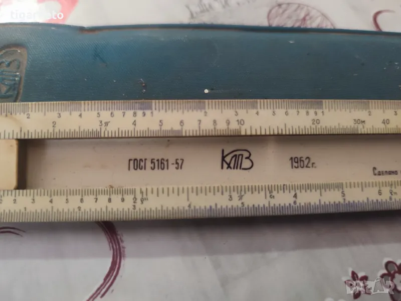 стара руска логаритмична линийка, снимка 1