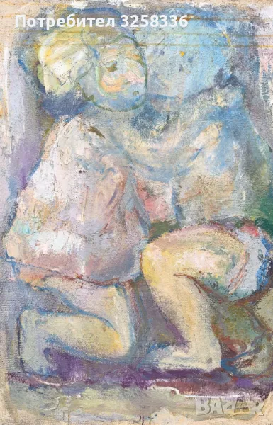 Красива стара картина - Деца, снимка 1