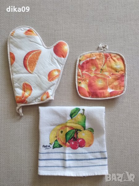 Нова ръкавица, ръкохватка и памучна кърпа за кухня, снимка 1