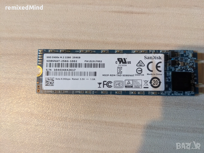 Sandisk Z400s m.2 sata 2280 256GB, снимка 1