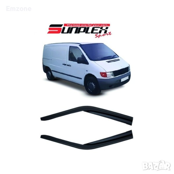 Ветробрани Черни Външни за Мерцедес Mercedes Vito W638 1996 до 2003 Предни Комплект 2 броя, снимка 1