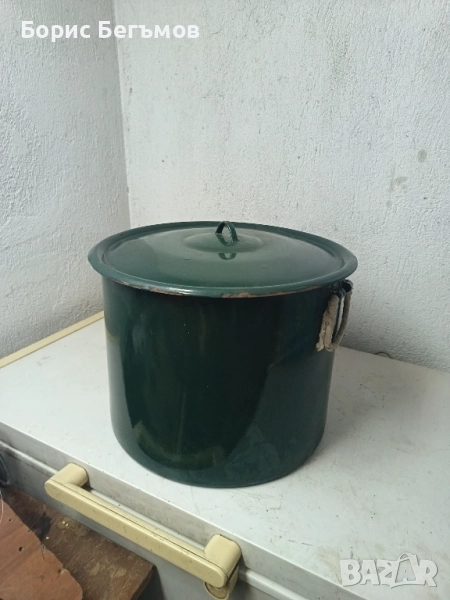 Соц Стара Голяма Емайлирана Тенджера, Казан 30 литра, снимка 1