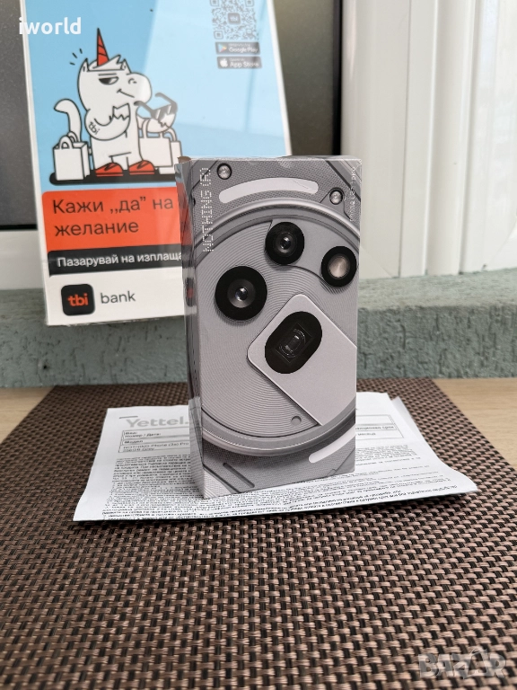 НОВ 36Мес Гаранция Nothing Phone 3a PRO Лизинг от 24лв/м 12/256GB Grey, снимка 1