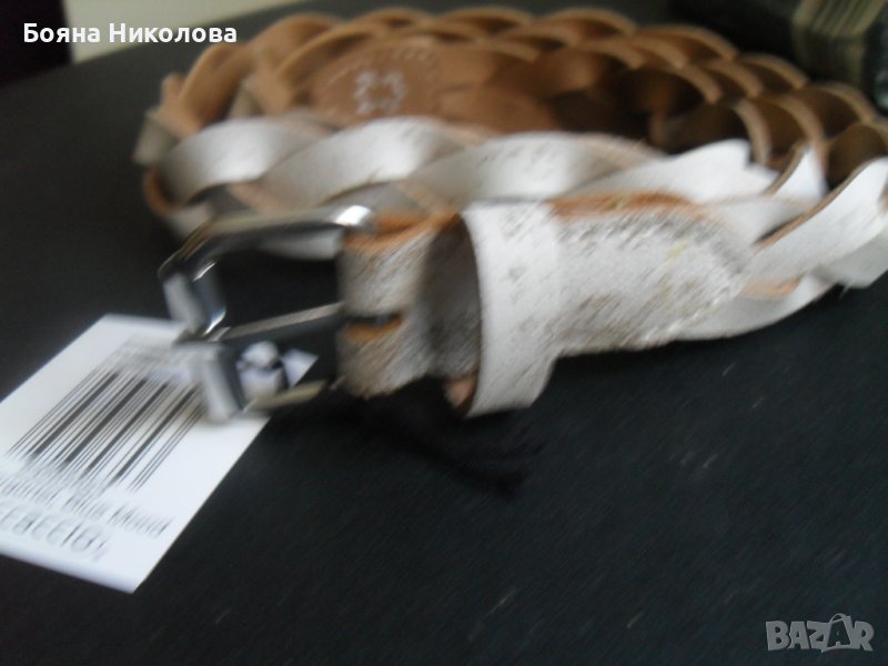 Дамски кожен колан бял - НОВ, снимка 1