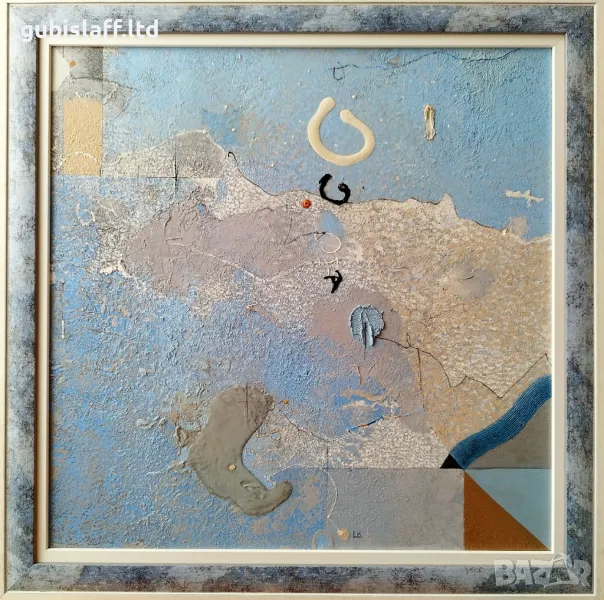 Картина, абстрактна композиция, худ. Ц. Казанджиев, 2013 - 1г., снимка 1