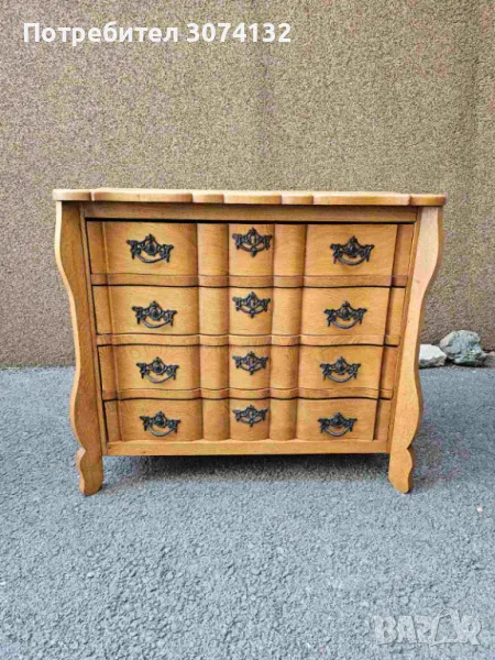 Масивен дъбов скрин в стил Чипъндейл, снимка 1