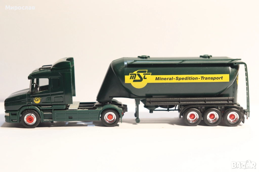 HERPA H0 1/87 SCANIA СИЛОЗ ЦИСТЕРНА КАМИОН МОДЕЛ, снимка 1
