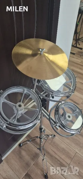 Рототоми във триъгълен вариант + 10 инча чинел + палки. , снимка 1