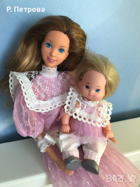 Кукла Барби майка и дете от 80-те, снимка 1