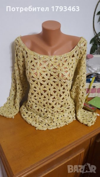 Ръчно плетен дамски пуловер, снимка 1
