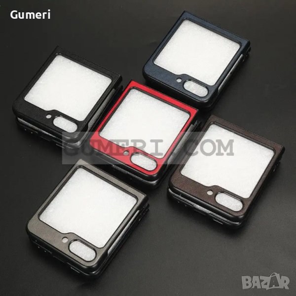 Samsung Galaxy Z Flip5 5G Твърд Предпазен Гръб - Кожа, снимка 1