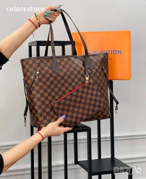 Кафява чанта  Louis Vuitton Neverfull  код SG101, снимка 1