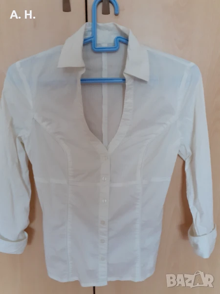 Бяла риза 3/4 ръкави, снимка 1