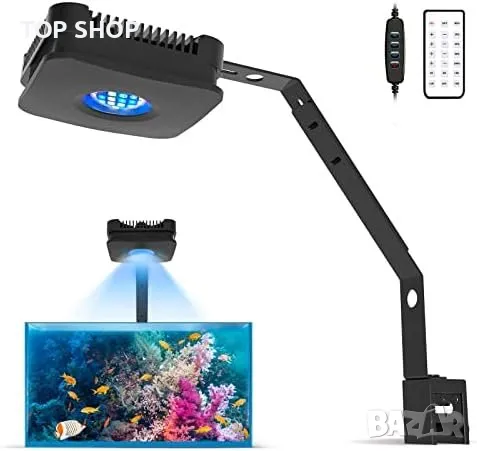 Нова 25W LED светлина за аквариум RF дистанционно затъмняване, снимка 1