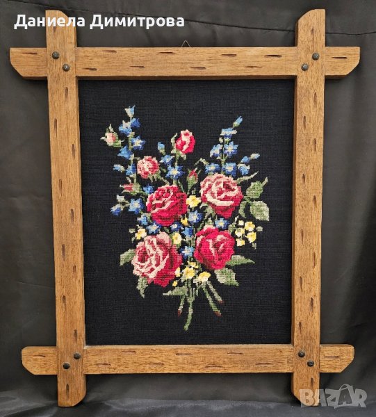 Гоблен с рамка от дърво масив, снимка 1