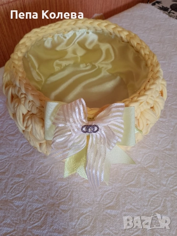 Панери-ръчно изработен от прежда Макарон , снимка 4 - Декорация за дома - 54281945