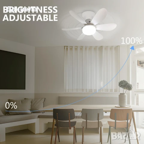 Вентилаторна лампа с форма на цвете 