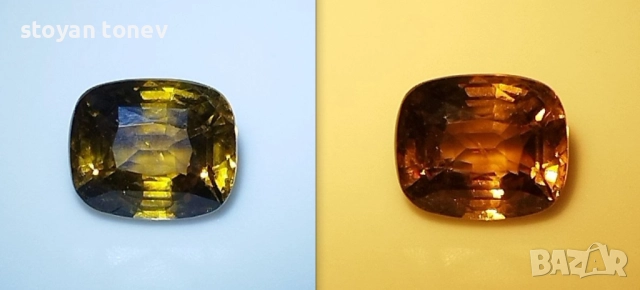 Рядък александрит с драматично променящ се цвят 1.52кт.! Сертифициран! Нов!, снимка 9 - Други - 52173924