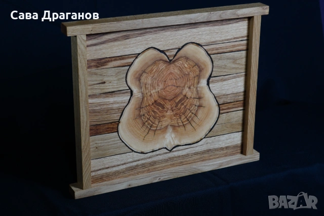 Стенна пластика от масивна дървесина "Вътрешна красота"