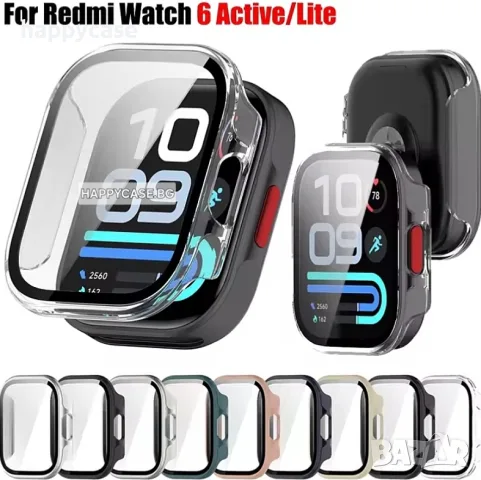 Xiaomi Redmi Watch 6 Active / 6 Lite / 360° Твърд пластмасов кейс с вграден протектор за екран
