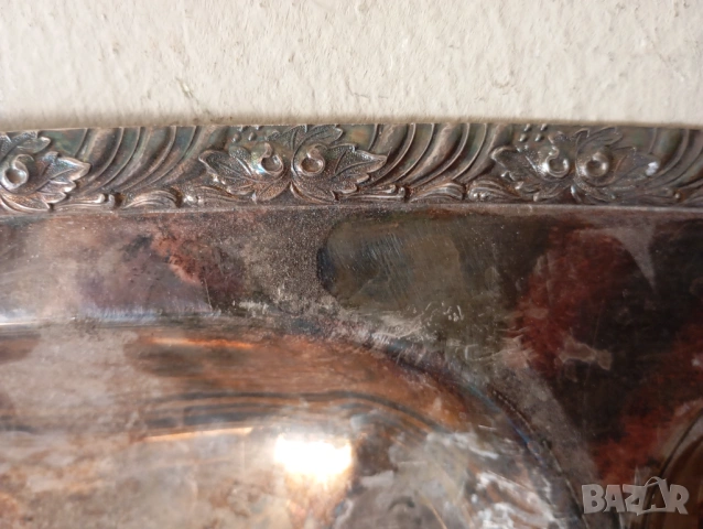 Винтидж посребрен поднос,табла, снимка 4 - Аксесоари за кухня - 54298963