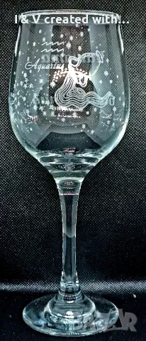 Гравирани чаши със зодии , снимка 7 - Сервизи - 47200308