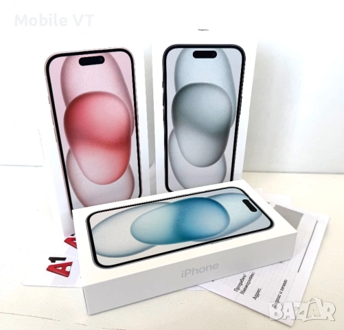 НОВ! iPhone 15 128GB Black / Pink / Blue 2г.Гаранция!