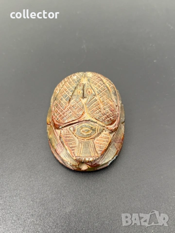 Скарабей / бръмбар от стеатит / камък. №7845, снимка 3 - Антикварни и старинни предмети - 53096790