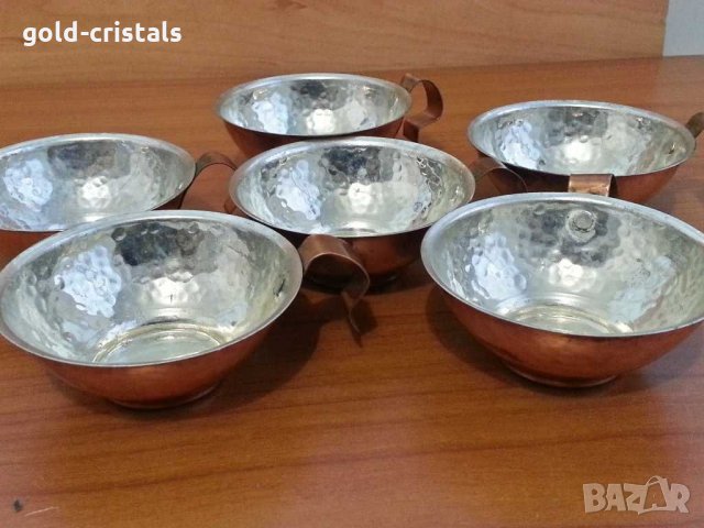 Медни чашки ръчна изработка, снимка 2 - Антикварни и старинни предмети - 31227832
