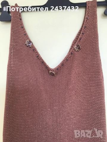 Плетен копринен потник, снимка 1