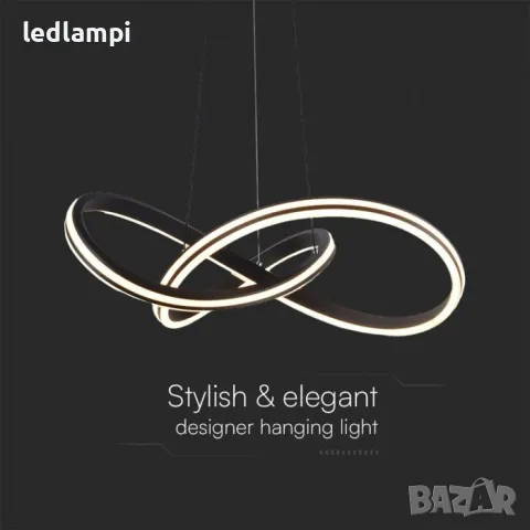 LED Полилей 40W Дизайн Черно Тяло 3в1, снимка 2 - Полилеи - 47306059